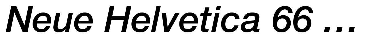 Neue Helvetica 66 Medium Italic